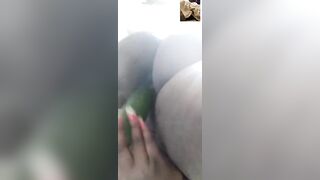 Cucumber dig black ex-wife caught having fun with BF