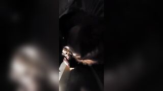 Red Head blown big black dick rough