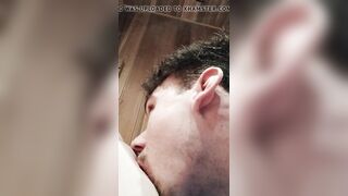licks cunt into sauna