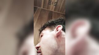 licks cunt into sauna