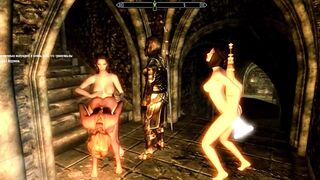 Lesbo with a crazy sexy blonde into the medieval world