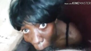 Roach face bitch got bust inside mouth & facial