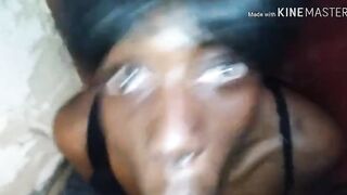 Roach face bitch got bust inside mouth & facial