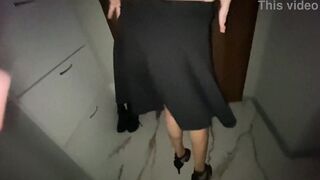women cheats after techno party remove condom
