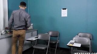 Hot teacher, Isaac Parker fucks student, Andrew