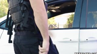 Horny Carter DelRey give officer Roman a nice blow