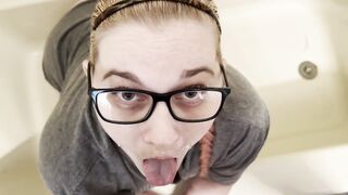 Side Skank Piss and Cum Facial while Ex-Wife is at Work!!