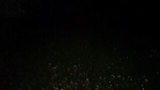 Stepsister give a fellatio while taking a walk inside the woods public