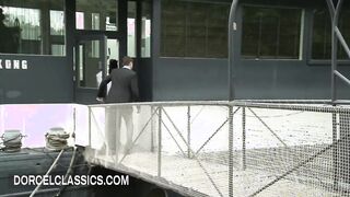The incredible Parisian gets satisfied by two guys