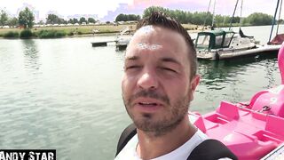 SUMMER INTO GERMANY HOE PLOWED INSIDE PEDAL-BOAT