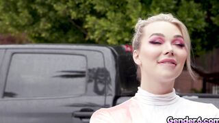 Naughty Emma Rose teases and fucks Hatler