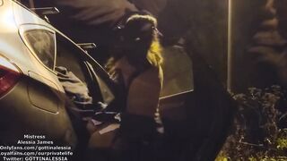 Vehicle Pegging" disturbed by a worker!! Public Pegging