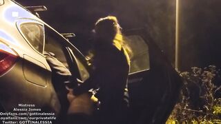 Vehicle Pegging" disturbed by a worker!! Public Pegging