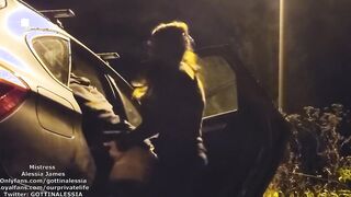 Vehicle Pegging" disturbed by a worker!! Public Pegging