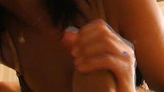 Amazing dark haired lady from Germany gets her cunt banged