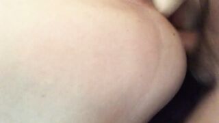 finally i cum right up her booty after a huge session