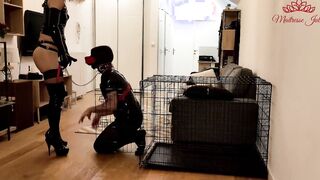 Maitresse Julia - Rubber Fem Dom - My Innocent Puppy Sub Gets his Butt Banged - Fake-Cock - Pegging - Cum Humiliation