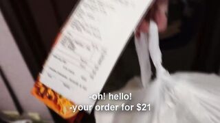 She Gave Herself to the courier for Pizza while her Hubby is not at home!