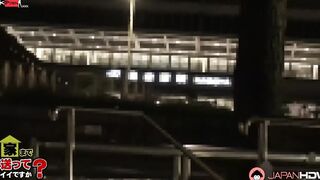 Rena Fuji give interview and sucks off the cameraman and