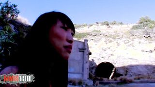 Natural bigtits oriental pornstar Sharon Lee anal sex into a cave
