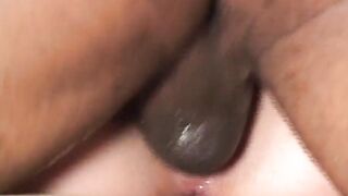 Deep anal sex with a ebony penis!