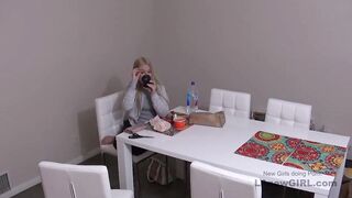 Young Model sucking cock getting fucked in studio