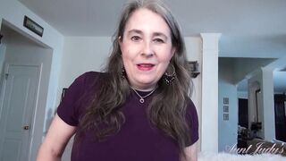 AuntJudys - Your Old Unshaved Step-Auntie Grace wants to Masturbate with you (point of view)
