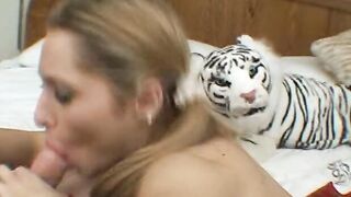 Spray Kayla everything into her sweet mouth twat