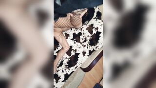 Mesh porn video – Hot super sexy mom gf into sexsual mesh bodysuit and heels