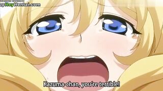 Hentai lady with massive tits gets creampie