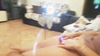 This is how my next door gets to cum on her