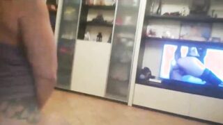 This is how my next door gets to cum on her