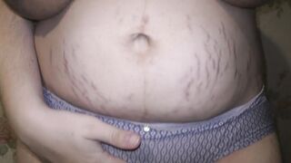 Bimbo wifey Milky Mari showing her BBW body and long lactating breasts for you, while her cuckold husband didnt view!