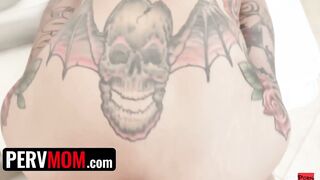 PervMom - Turned On Milf Ride Beauty Studs Gigantic Dick And Let Him Cum Inside Her Milf Twat