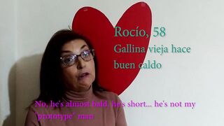 Rocio, older woman wants milk into her mouth
