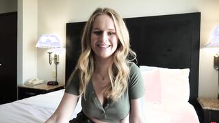 View this amazing teenie yr older blonde take on an 8 inch penis