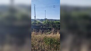 Very risky piss drinking clip during the day next to a busy road