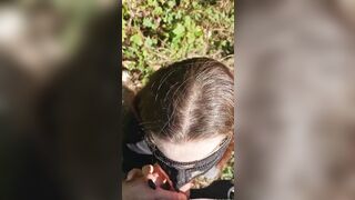 Very risky piss drinking clip during the day next to a busy road