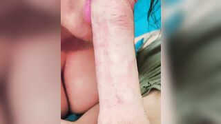 Bbw sucks hubby's boss while he's gone on business trip