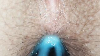Using my ebony but plug to do some more anal stretching