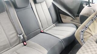 Busy worker inside red heels and jeans masturbates her cunt and booty into a vehicle uber