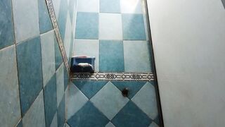 Pregnant Chubby Wifey Taking A Shower