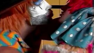 2 clowns laughingly banged each other's holes