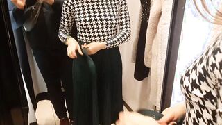 Goddess stranger asked me to shoot her into the fitting room on the phone