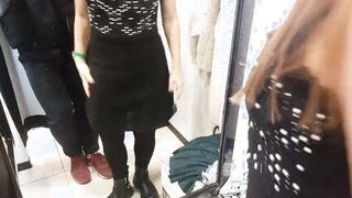 Goddess stranger asked me to shoot her into the fitting room on the phone