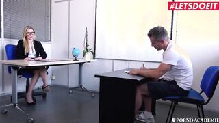 LETSDOEIT goddess Blondie Georgie Lyall Ride Professor On Table