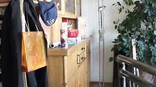 Great Bombshell German bimbo eating cumn from a big dick