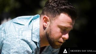 MODERN-DAY SINS - Big Tit mom Housewife Bounces Huge Butt On Pool Boy's Cock Before Hubby Comes Home