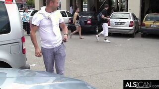 Hot Dark Hair Michaela Isizzu Gets Nude into Outdoor
