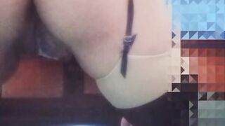 Bombshell teenager masturbating with a huge vibrator being filthy